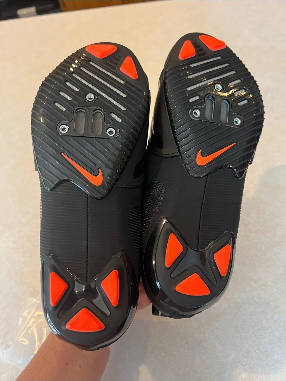 Nike SuperRep Cycle Indoor Cycling Shoes Womens Size 9 Black Red Silver.